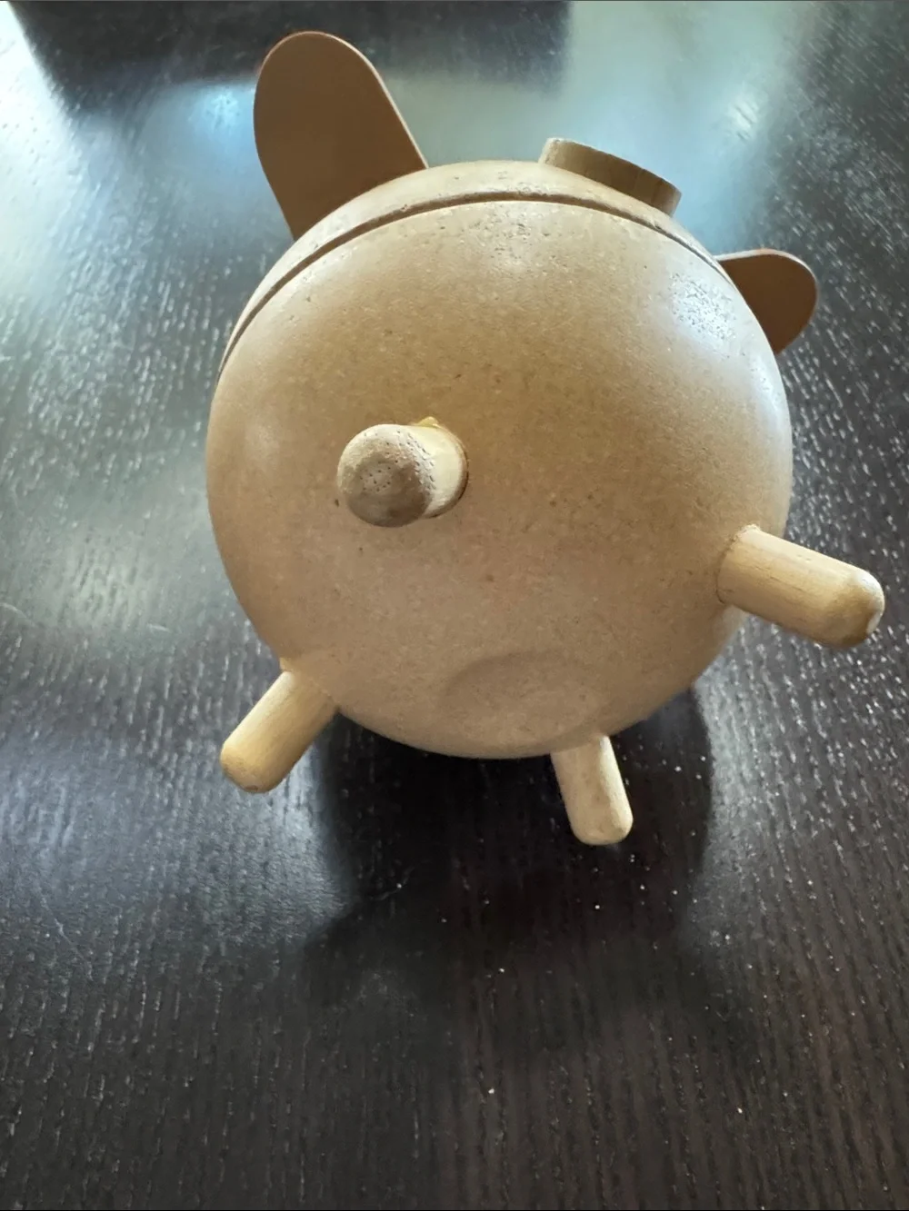 PlanToys Natural Brown Piggy Bank - Kids Toy